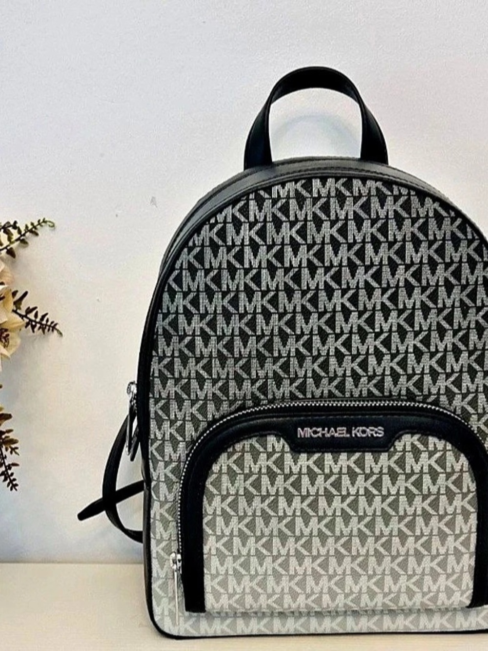 Michael Kors Jaycee Medium Ombré Signature Logo Backpack Monogram Backpack in